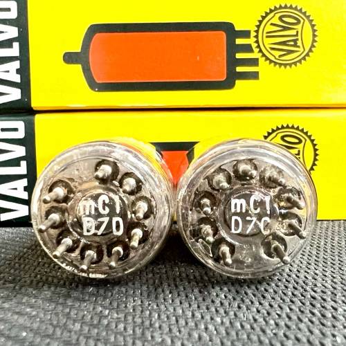 12ax7 Valvo Philips 長屏斜水銀大圓環一對富豪飛利浦德國1957同年代製造mC1同號配對