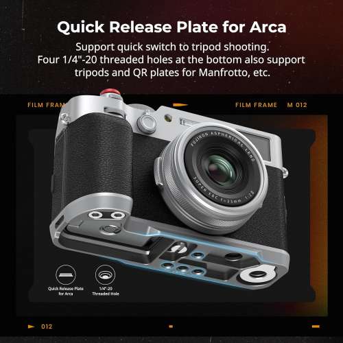 SmallRig X100VI / X100V Handgrip L-Shape Grip With Shutter Button - 4555