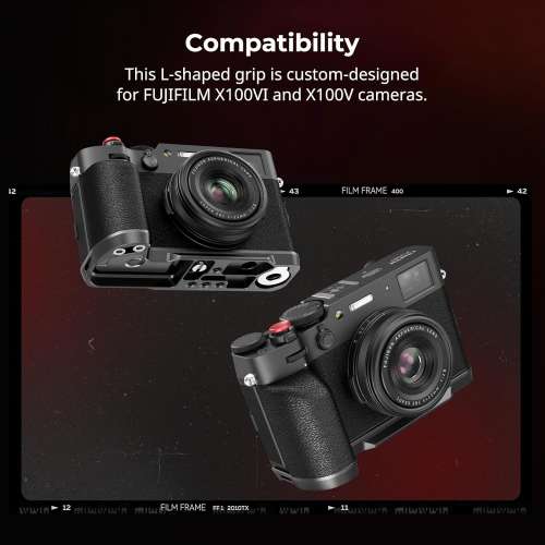 SmallRig X100VI / X100V Handgrip L-Shape Grip With Shutter Button - Black 4556