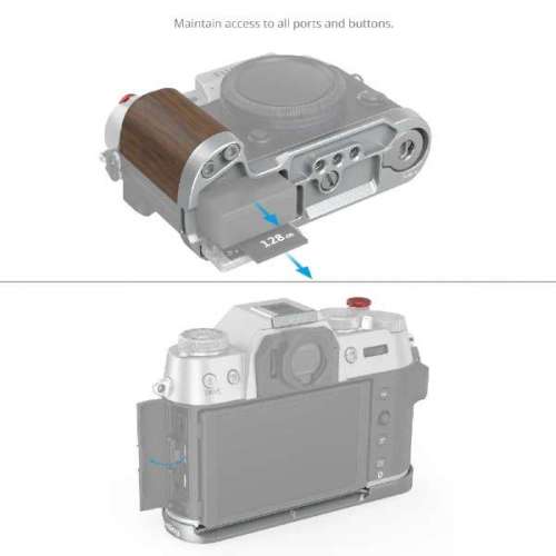 SmallRig Wooden L-Shape Grip For FUJIFILM X-T50 (Black) - 4784