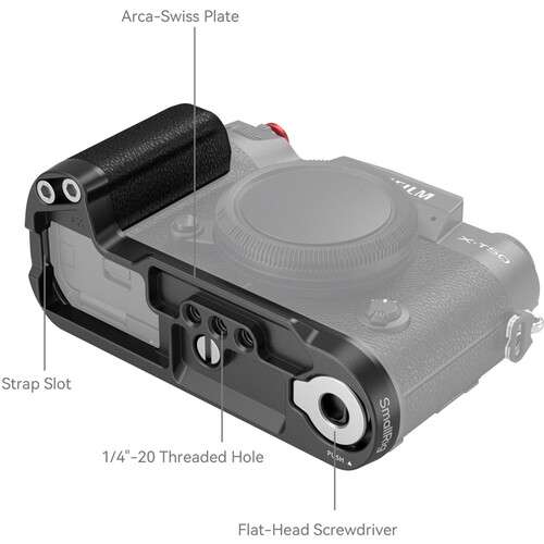 SmallRig Silicone L-Shape Grip For FUJIFILM X-T50 (Black) - 4783