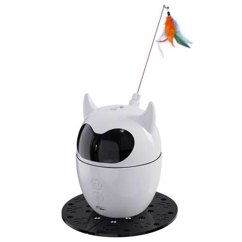 新款激光逗貓器電動貓咪玩具自嗨解悶貓轉盤寵物智能逗貓玩具