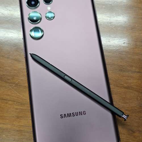 Samsung S22 ultra, 12+512gb, 98%新, 紅色全套