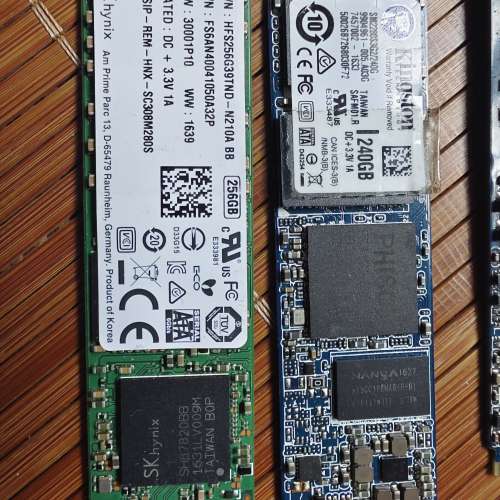 各款m2 ssd 兼容舊電腦 128，256，480GB