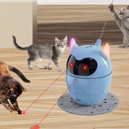 新款電動貓玩具自嗨解悶逗貓棒多功能激光逗貓器寵物貓咪玩具