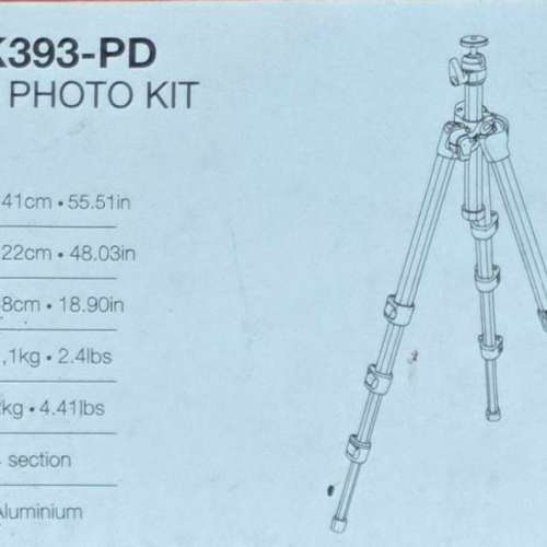 全新MANFROTTO MK393-PD TRIPOD