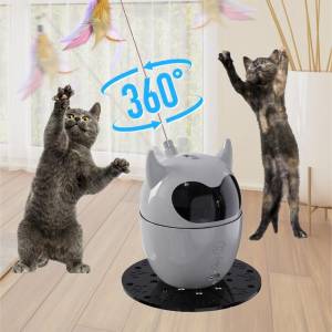 新款電動貓玩具自嗨解悶逗貓棒多功能激光逗貓器寵物貓咪玩具