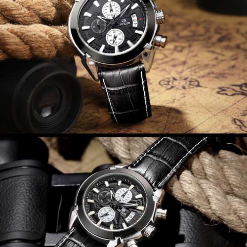 休闲时尚石英防水真皮男士手表2020G