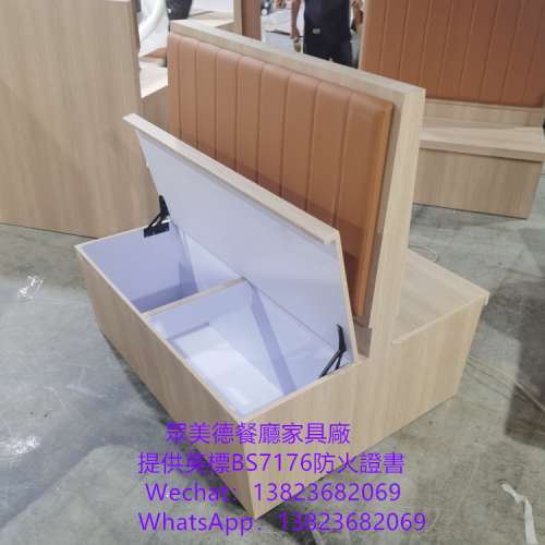 坐墊掀開儲物梳化訂製,茶餐西餐廳沙發座椅訂造,防火皮革沙發梳化咕臣訂做廠家,眾美...