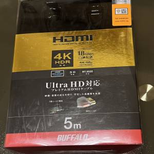 100%全新 Buffalo BSHDPN50BK HDMI 2.0b Cable 5m