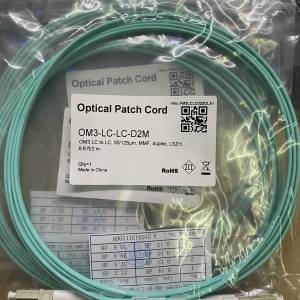 2米 10Gtek Fiber Patch Cable - LC to LC OM3 10Gb/Gigabit Multi-Mode Jumper