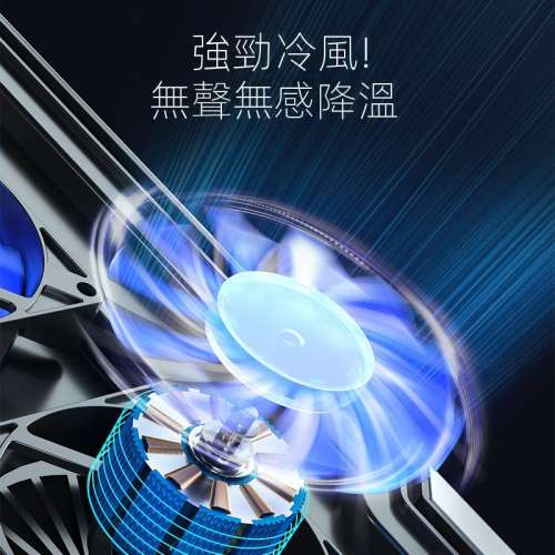 K9筆記本散熱器高端遊戲散熱墊，帶RGB LED風扇和可拆卸電腦支架