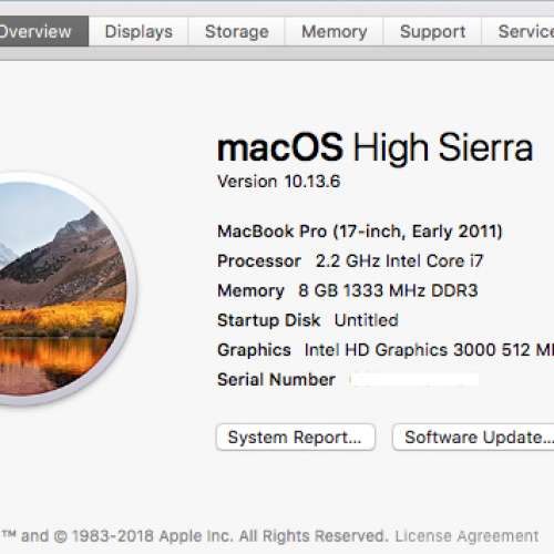 蘋果 17寸 Apple Macbook Pro 17" 2011 i7