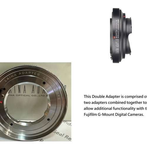 Lens Mount Double Adapter, Exakta, Auto Topcon SLR To Fujifilm G-Mount GFX
