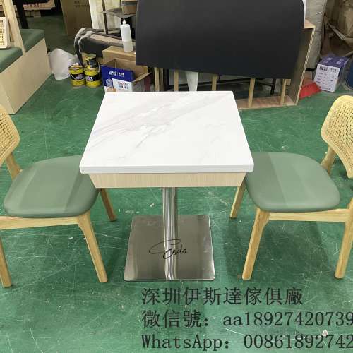 餐飲店枱櫈配套組合，餐廳食肆枱櫈，商用茶餐西餐櫃筒餐枱，防火皮椅凳，阻燃皮革卡...