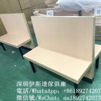 餐廳實木膠板櫈，防火板長條凳，商用雙面靠墻卡位卡座，食肆木櫈，飯店無靠背長條凳...