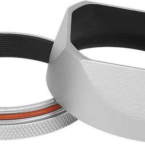 Haoge LH-X54w Silver Square Metal Lens Hood For FujiFilm X100VI 方形遮光罩