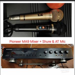 Pioneer MA9 Mixer + Shure & AT Mic - Set