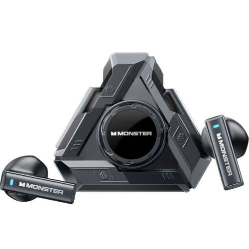 MONSTER（Monster）魔聲XKT22真無線藍牙耳機指尖螺旋解壓電競遊戲持久續航小巧便攜...