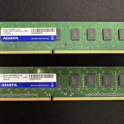 A-DATA DDR3 1600 8GB X 2 Desktop(Total 16GB)