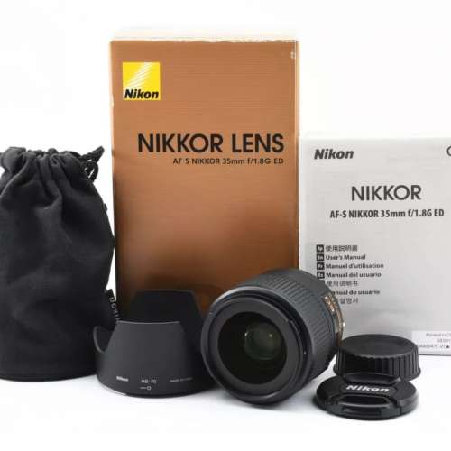 齊件 nikon AF-S nikkor 35mm ED 1.8G w/ Hood 大光圈 Made in Japan