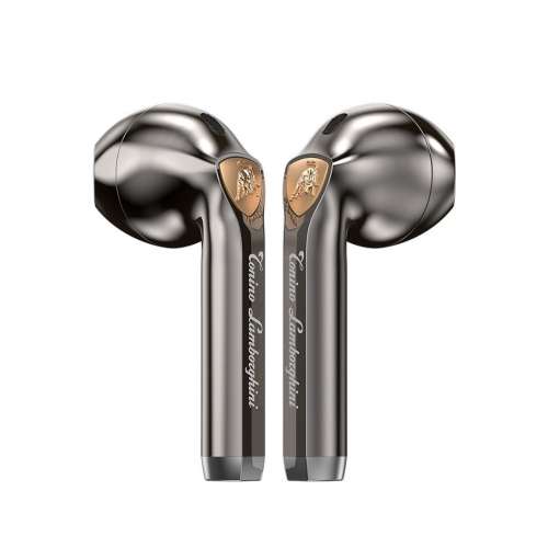 Tonino Lamborghini 蘭博基尼真無線藍牙耳機 鱷魚紋耀夜黑 半入耳 通話降噪遊戲運動...