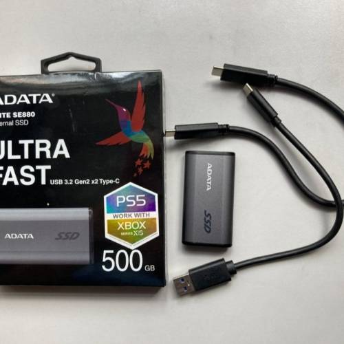 98%勁新行貨ADATA Elite SE880 外接式固態硬碟 500GB 全套有盒 有保用