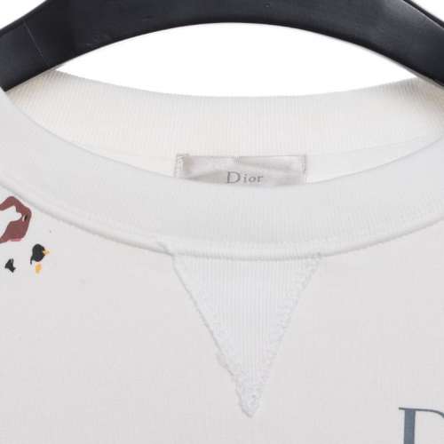 Dior 迪奧手工潑墨衛衣 羅紋同大身料同缸保證無色紗，花灰色大身同羅紋同缸紗色織。...