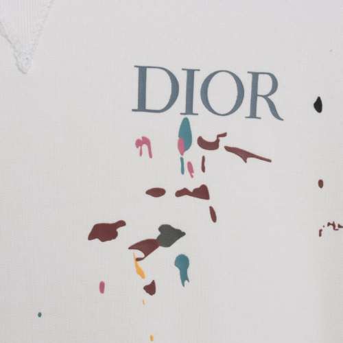 Dior 迪奧手工潑墨衛衣 羅紋同大身料同缸保證無色紗，花灰色大身同羅紋同缸紗色織。...