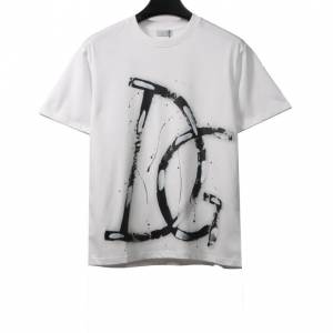 Dior 迪奧字母塗鴉印花短袖 白色