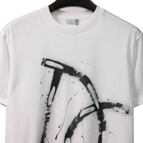 Dior 迪奧字母塗鴉印花短袖 白色