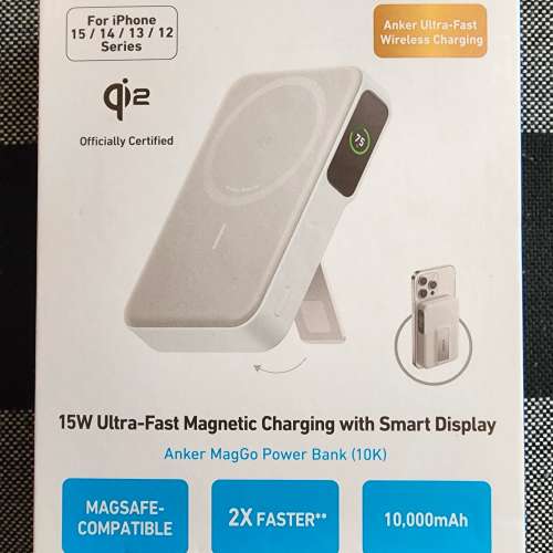 Anker MagGo Magsafe 認證 Power Bank (10K) Qi2 10,000mAh 無線充電行動電源 全新