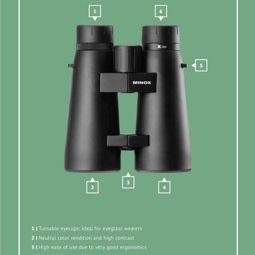 MINOX - X-lite 10 x 42 雙筒望遠鏡, 10倍的放大倍率, 觀鳥, 行山