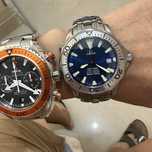 Omega Full Titanium automatic seamaster 大裝無紙無盒全原裝全正常帶合七吋手腕