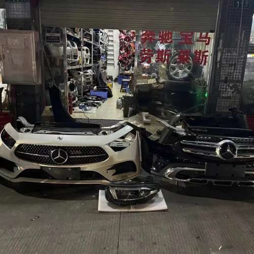 奔馳老款改新款E200C200S450 GLC C63 R350 M350 GLK CLS 前嘴總成 保險槓中網 葉子...