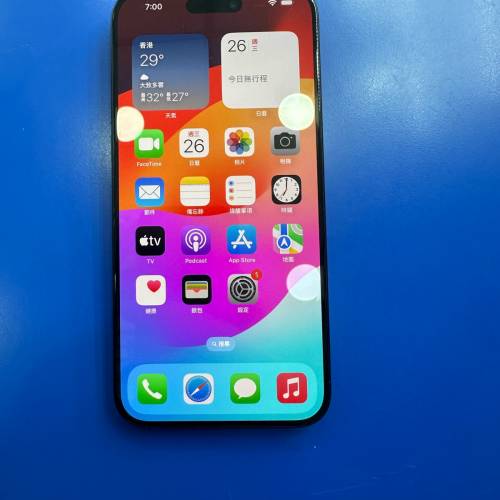 iPhone 15 pro max 256藍香港行貨 九成九新 電池健康度100 ％原廠保養至三月2025年 ...