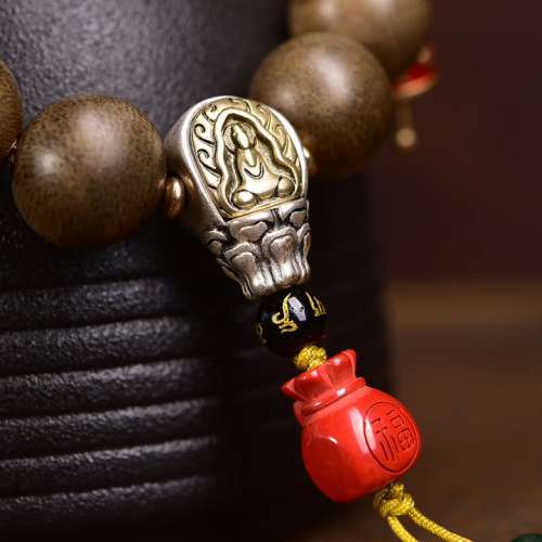 黑油軟絲沉香手串