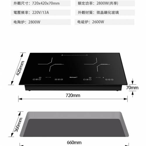 ［一年保養免費安裝］Metropol嵌入式電磁爐 Induction Cooker