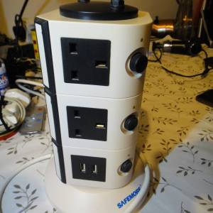 SAFEMORE 4U003 Smart Socket with 10 Gangs 4 USB & 2m Length Cable