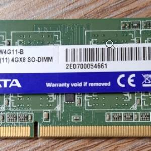 1條 DDR3 Notebook Ram 4G