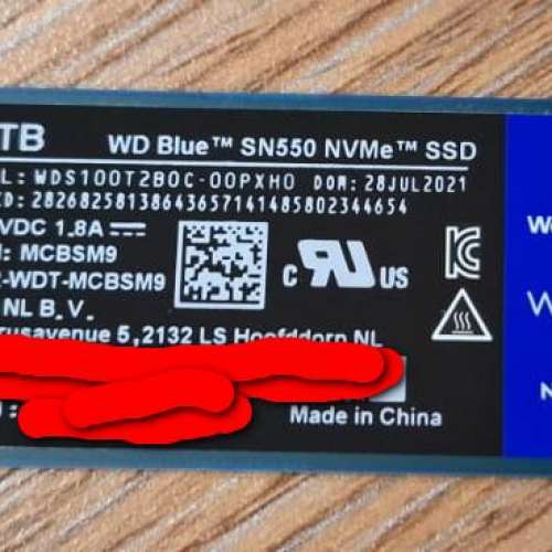 WD Blue SN550 NVMe SSD 1TB