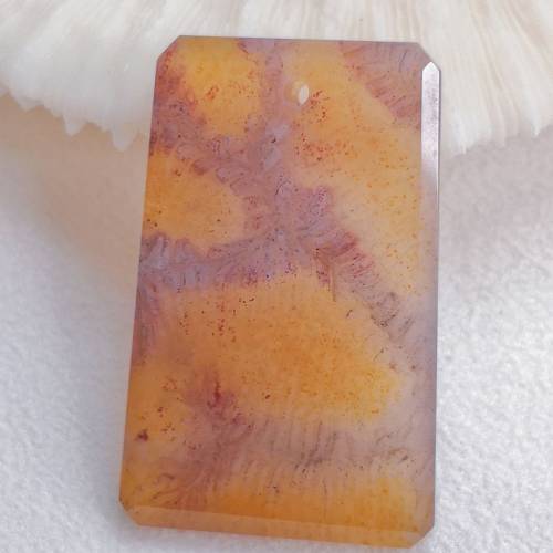 紅糖龍骨 天然珊瑚玉吊墜