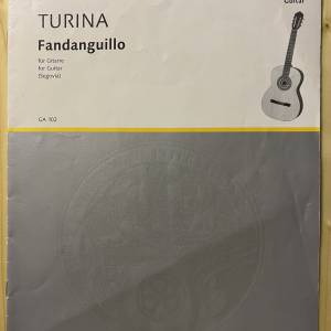 Fandanguillo, Op. 36 Guitar Solo (Turina) 【古典結他樂譜】中級至高級