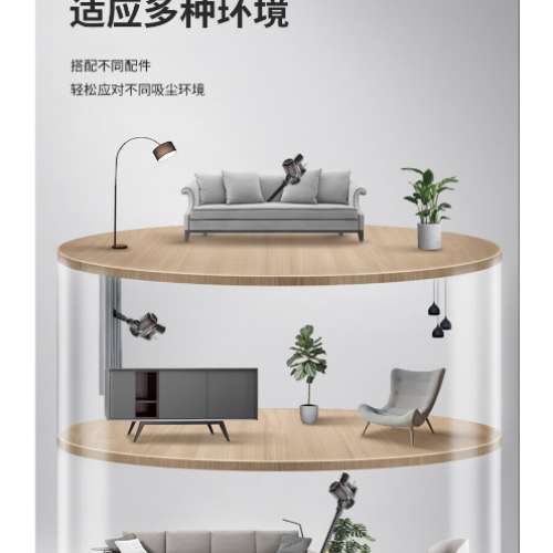 全新 米技生活Miji Home真空吸塵器強勁吸力掛壁收納時尚灰VC-LP6009【有線】