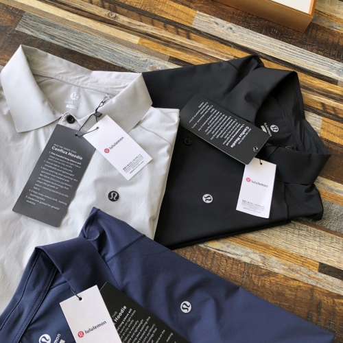 Lululemon露露2024新款男士商務休閒速幹短袖polo衫