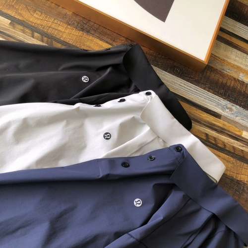 Lululemon露露2024新款男士商務休閒速幹短袖polo衫