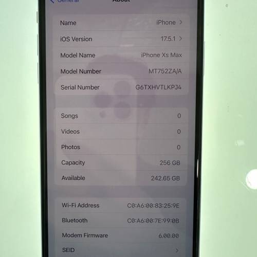 iPhone xs max 256gb 白色 港版