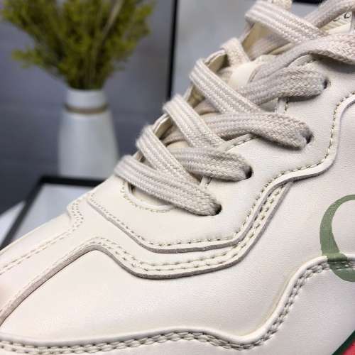 Gucci標識皮革運動鞋