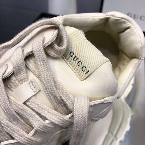 Gucci標識皮革運動鞋