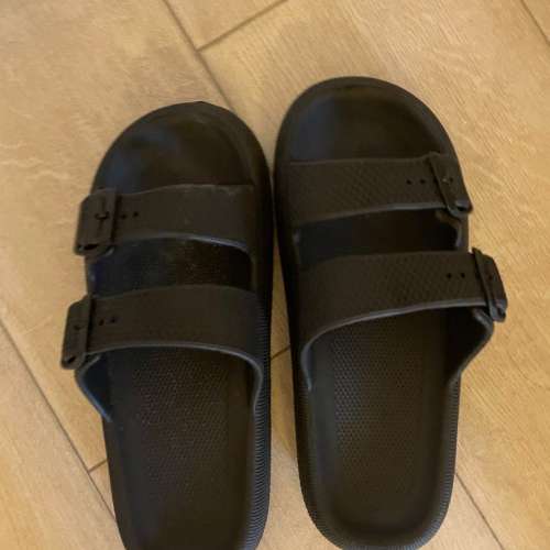 新淨全正常 男裝 矽膠 拖鞋 EU 42-43碼 PVC plastic black sandals flip flop  cro...